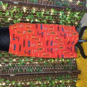 LuLaRoe Cassie Orange Print XL